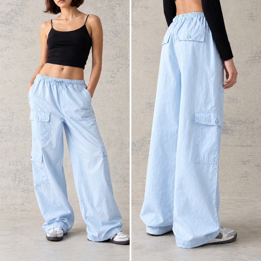 New Blueโ PacSun Pocket Cargo Bungee Pants Large